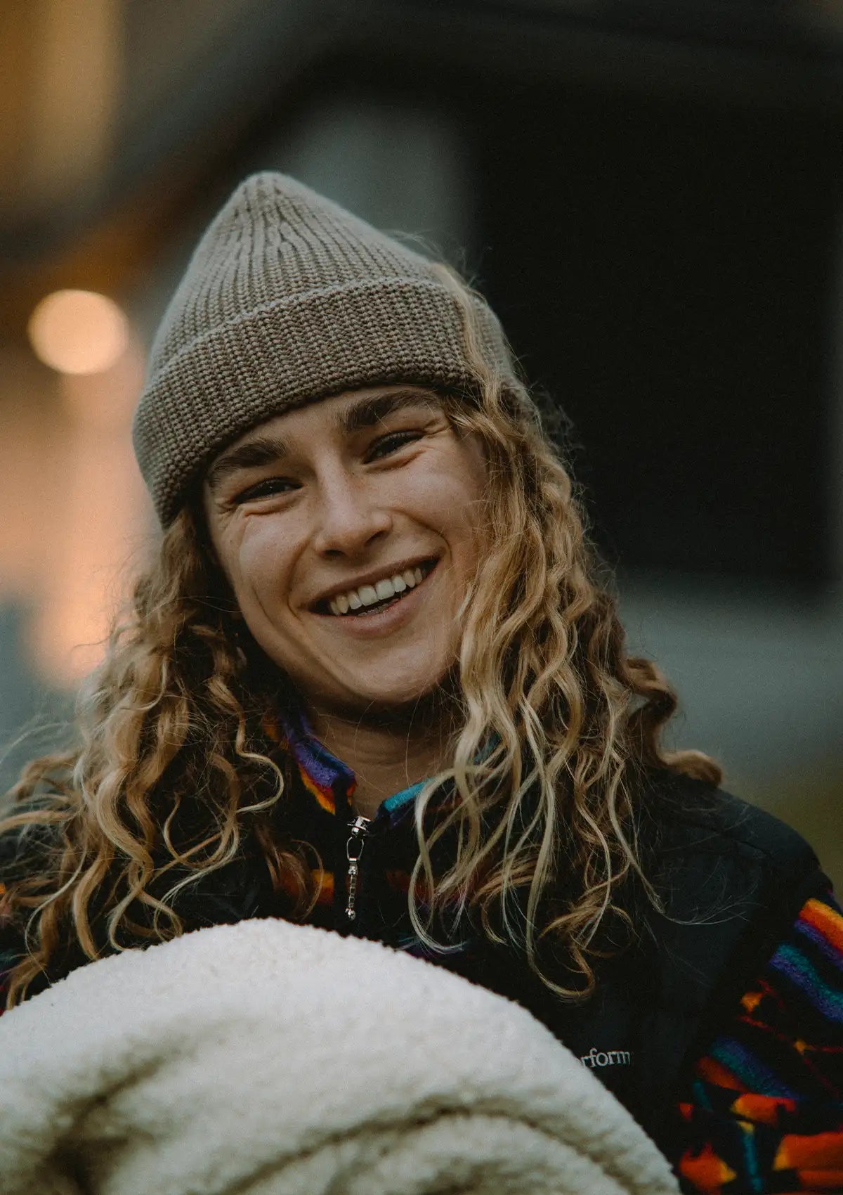 The Circle Beanie Camel